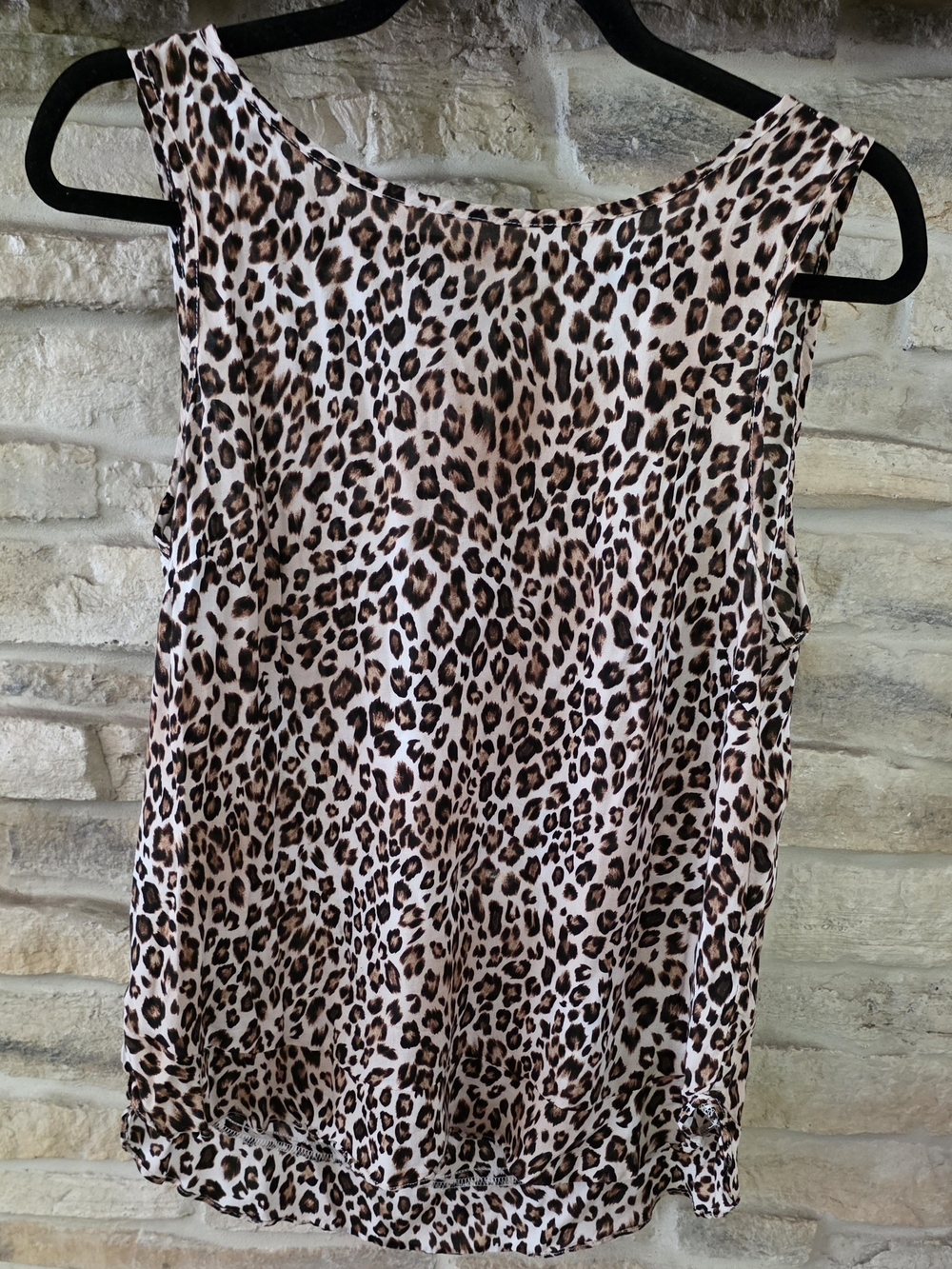 Velvet by Graham & Spencer Leopard Print Scoop Neck Camisole - Brown/ Cream